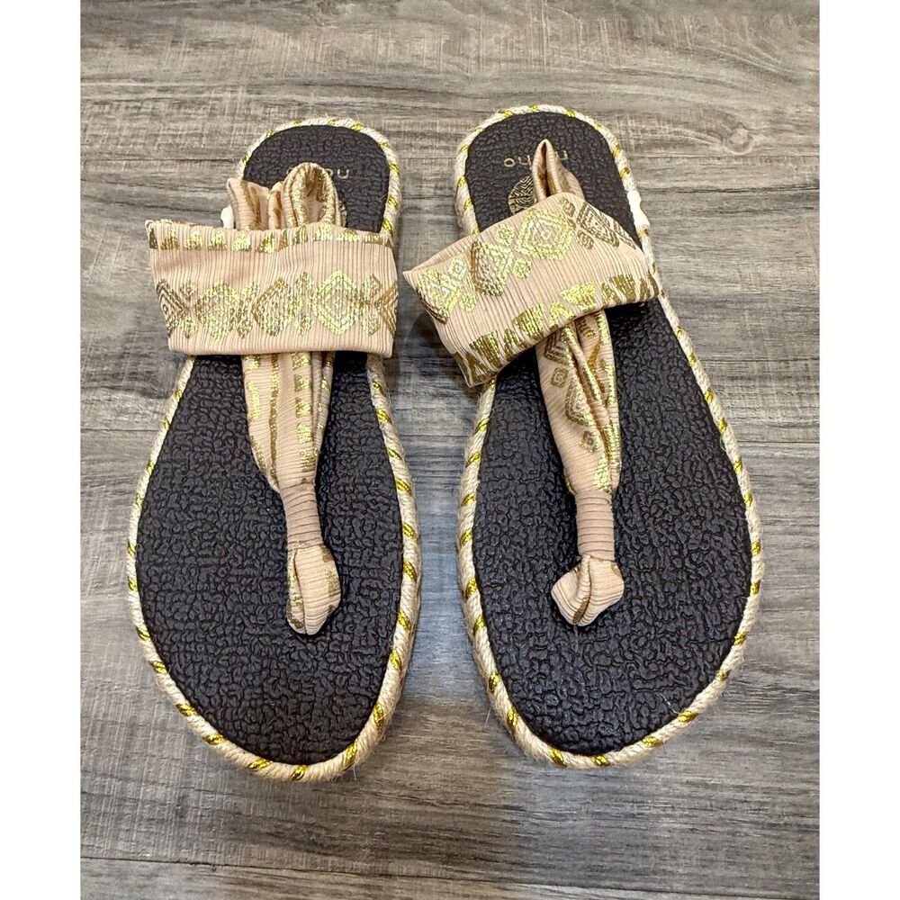 Nalho Women's Sandals NIB Ganika Inka Tan Yoga Mat Espadrilles Sz 9